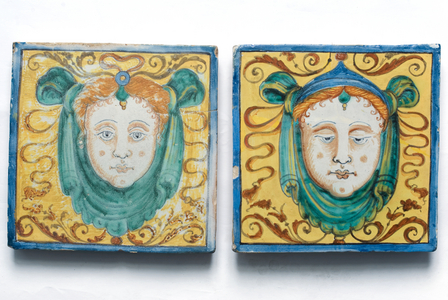 head, c.1520 (painted ceramic)