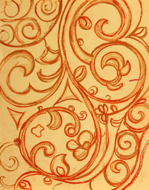 Textile Design, 1964 (tempera on paper)