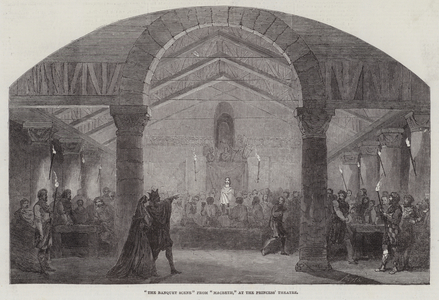 "The Banquet Scene" from "Macbeth," at the Princess' Theatre (engraving)
