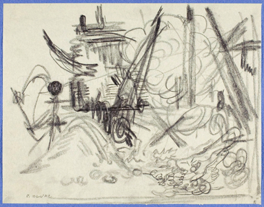 Study for Excavation, c.1943-48 (graphite on paper)