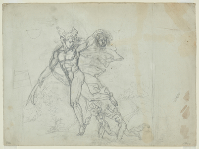 Perseus with the head of Medusa (graphite)