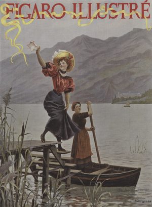 Au Lac du Bourget. Cover of Le Figaro Illustre, September 1895 (colour litho)