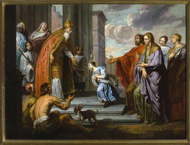 Presentation of Mary at the Temple, 1650 (oil on copper)