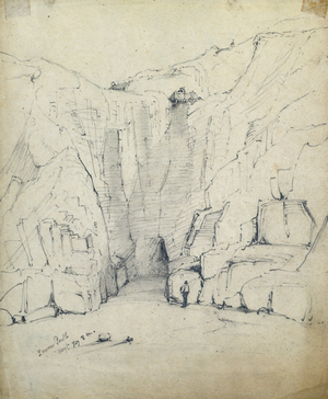 Perron Porth, 1840 (pencil on paper)