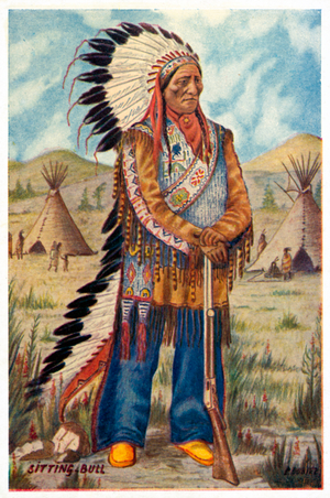 Sitting Bull (colour litho)