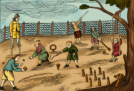 Boys' sports, 1659 (illustration)