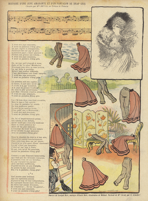 Illustration for Le Rire (colour litho)