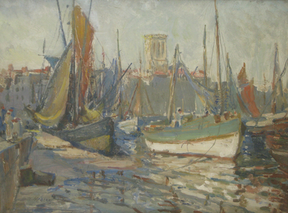 La Rochelle, High Tide, c.1925 (oil on board)