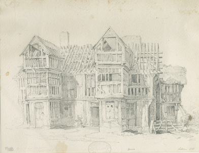 Eccleshall - Biana Hall: pencil drawing, 1835 (drawing)