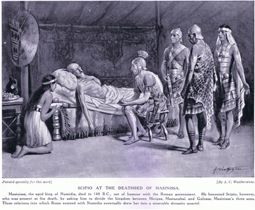 Scipio at the deathbed of Masinissa