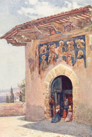 Cappella dei Pellegrini, Assisi (colour litho)