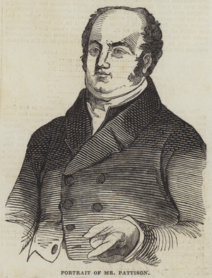 Portrait of Mr Pattison (engraving)