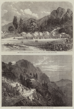 The Murree Hills in India (engraving)
