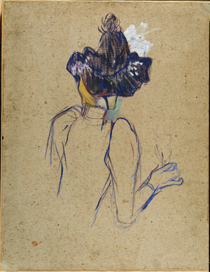 Jane Avril, back-view, 1891/92 (oil on cardboard)
