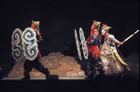 Scene from Peking Opera performance of 'Monkey King Makes Havoc in Heaven'
