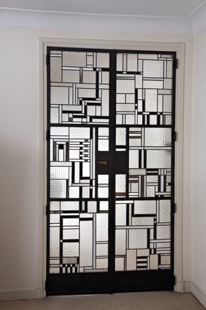 Set of doors, c.1928 (glass & patinated iron)