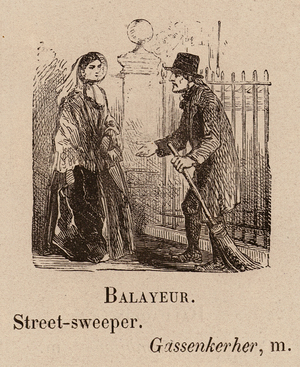 Le Vocabulaire Illustre: Balayeur; Street-sweeper; Gassenkerher (engraving)