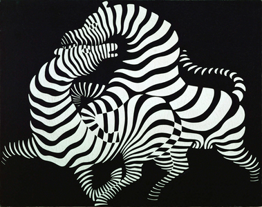 Zebras, 1950 (oil on canvas)