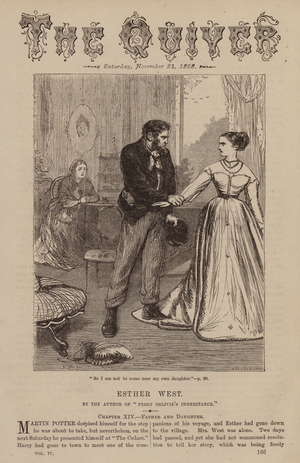 Esther West and her father (engraving)