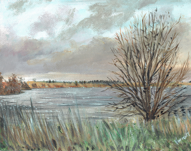 Fannyside Loch, 2009 (acrylic on canvas board)