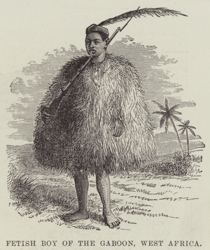 Fetish Boy of the Gaboon, West Africa (engraving)