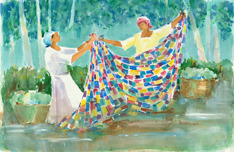 Technicolor Duvet Margie Livingston Campbell (b.20th C. American) Watercolor