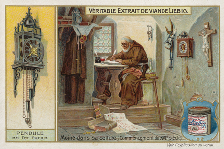 French Meat Extract (Bouillon), Monk in Prison (chromolitho)