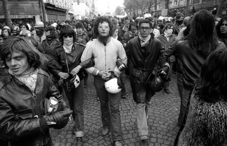 Student demonstration against university reform, Paris, 1976 (b/w photo)