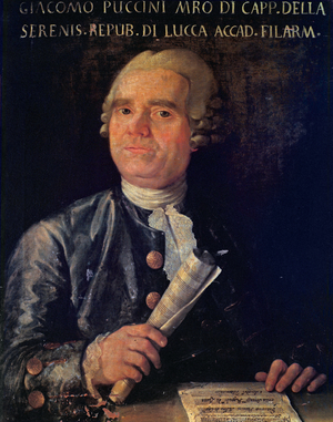 Portrait of Giacomo Puccini (1712-1781) (oil on canvas)