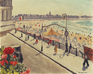 Seafront, The Sands of Olonne; Bord de mer, Les Sables d'Olonne, 1933 (oil on canvas board)