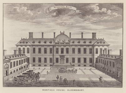 Montagu House, Bloomsbury (litho)