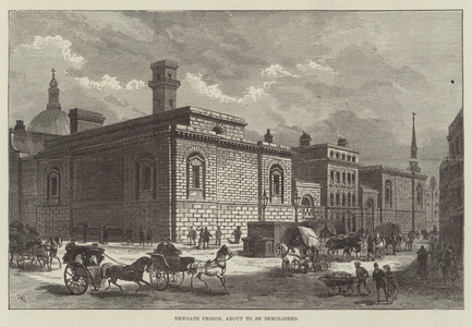 Newgate Prison, about to be demolished (engraving)