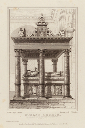 Borley Church, Monument of Sir Edward Waldegrave, Essex (engraving)