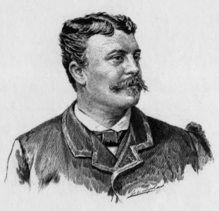 Guy de Maupassant (1850-1893) French writer, engraving