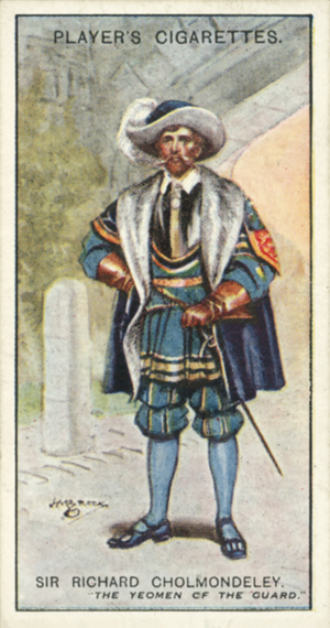 Gilbert and Sullivan, Sir Richard Cholmondeley, The Yeomen of The Guard (colour litho)