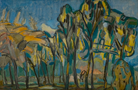 Laburnum and May Trees, 1941 (oil on canvas)