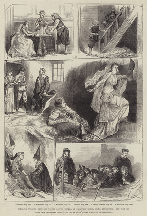 Tableaux Vivants from Sir Walter Scott's Novels, at Cromwell House, South Kensington (engraving)
