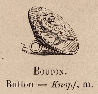 Le Vocabulaire Illustre: Bouton; Button; Knopf (engraving)