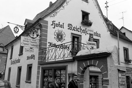 "Reichsschenke" hotel at Kroev on river Moselle, Germany 1968