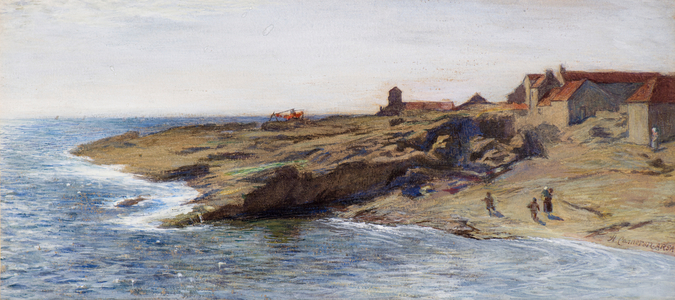 On the Coast of Fife, 19th century (w/c)