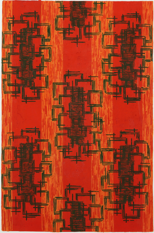Design for textile or wallpaper, 1970-75 (gouache on paper)