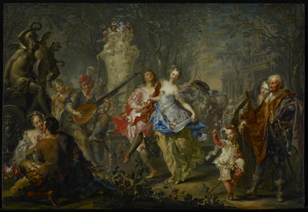 The Pleasures of the Seasons: Spring, c.1730 (oil on copper)