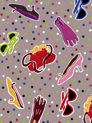 Shoes, gloves and bags, 2023 (photoshop)