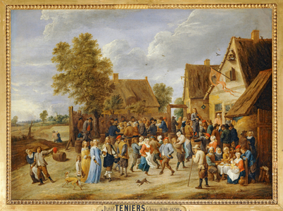 Fete villageoise avec couple aristocratique …