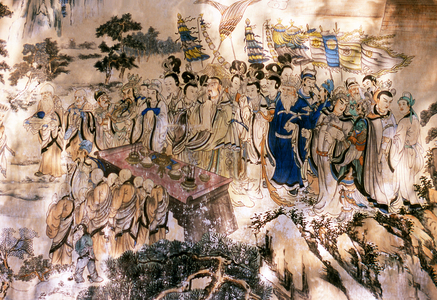 China: Scene from 'Journey to the West' near the Great Buddha Temple, Zhangye, Gansu Province