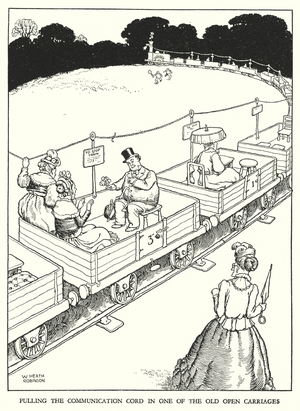 Illustration for Railway Ribaldry by W Heath Robinson (litho)
