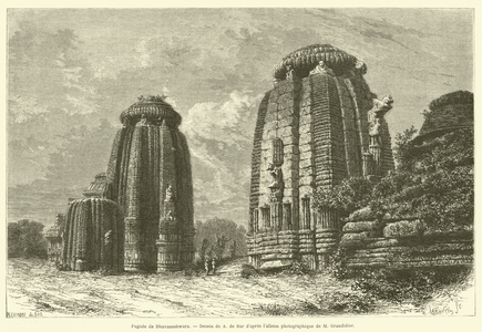 Pagode de Bhuvaneshwara (engraving)