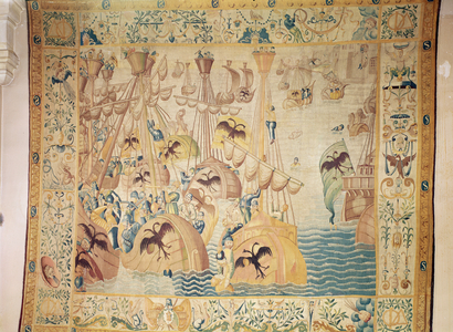 The Battle of Tunis, or Battle of Lepanto, 16th century (tapestry)