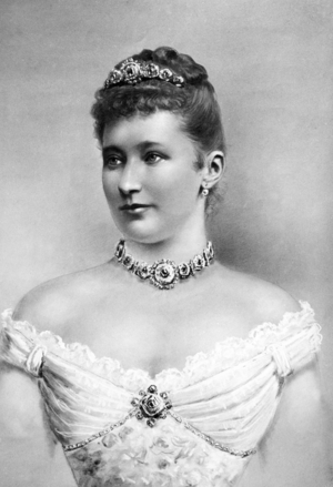 Crown Princess Augusta Victoria, 1881 (b/w photo)