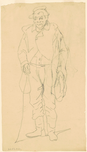 African-American Figure, c.1840-1850 (graphite)